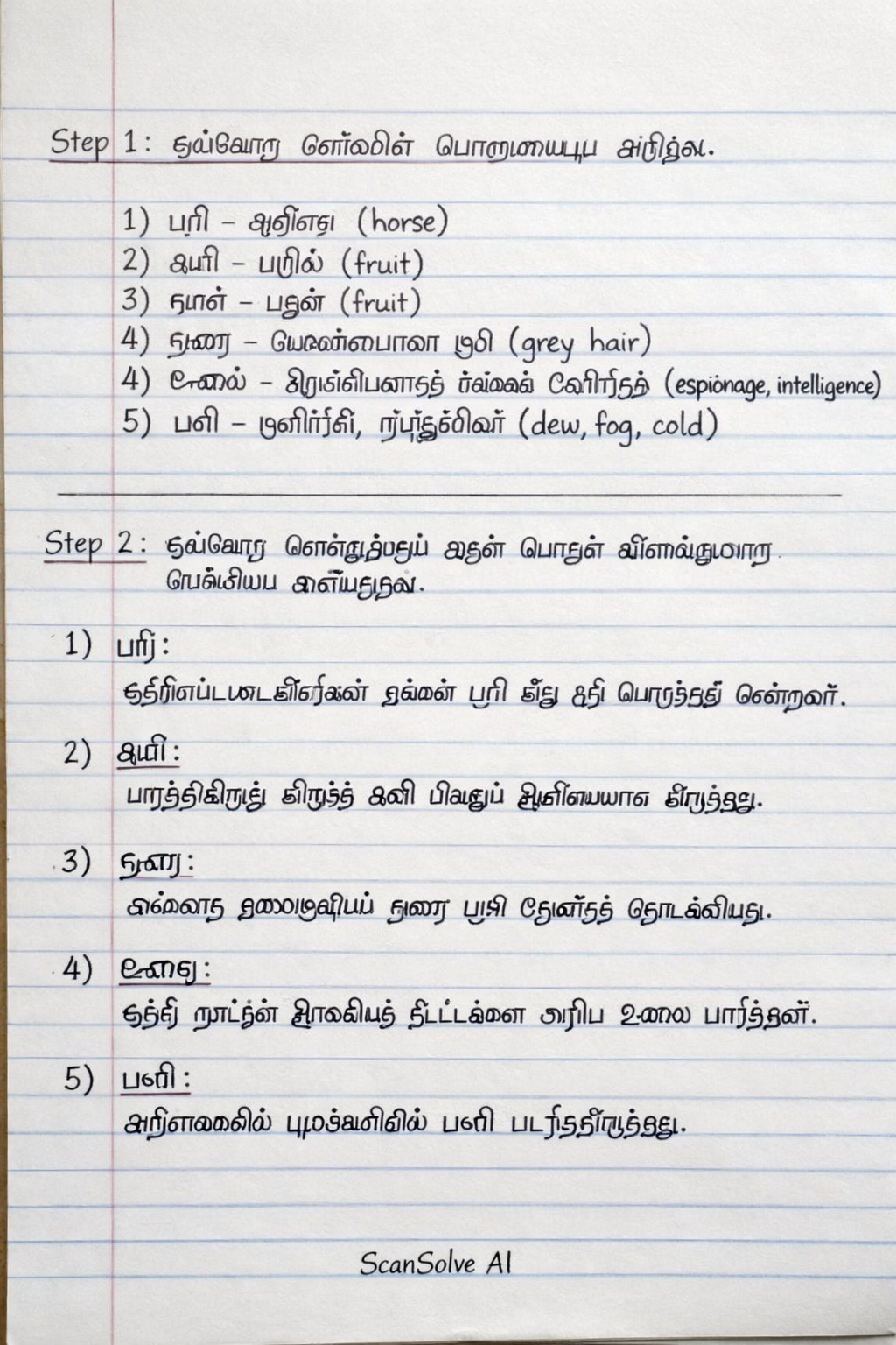 Handwritten step-by-step solution preview