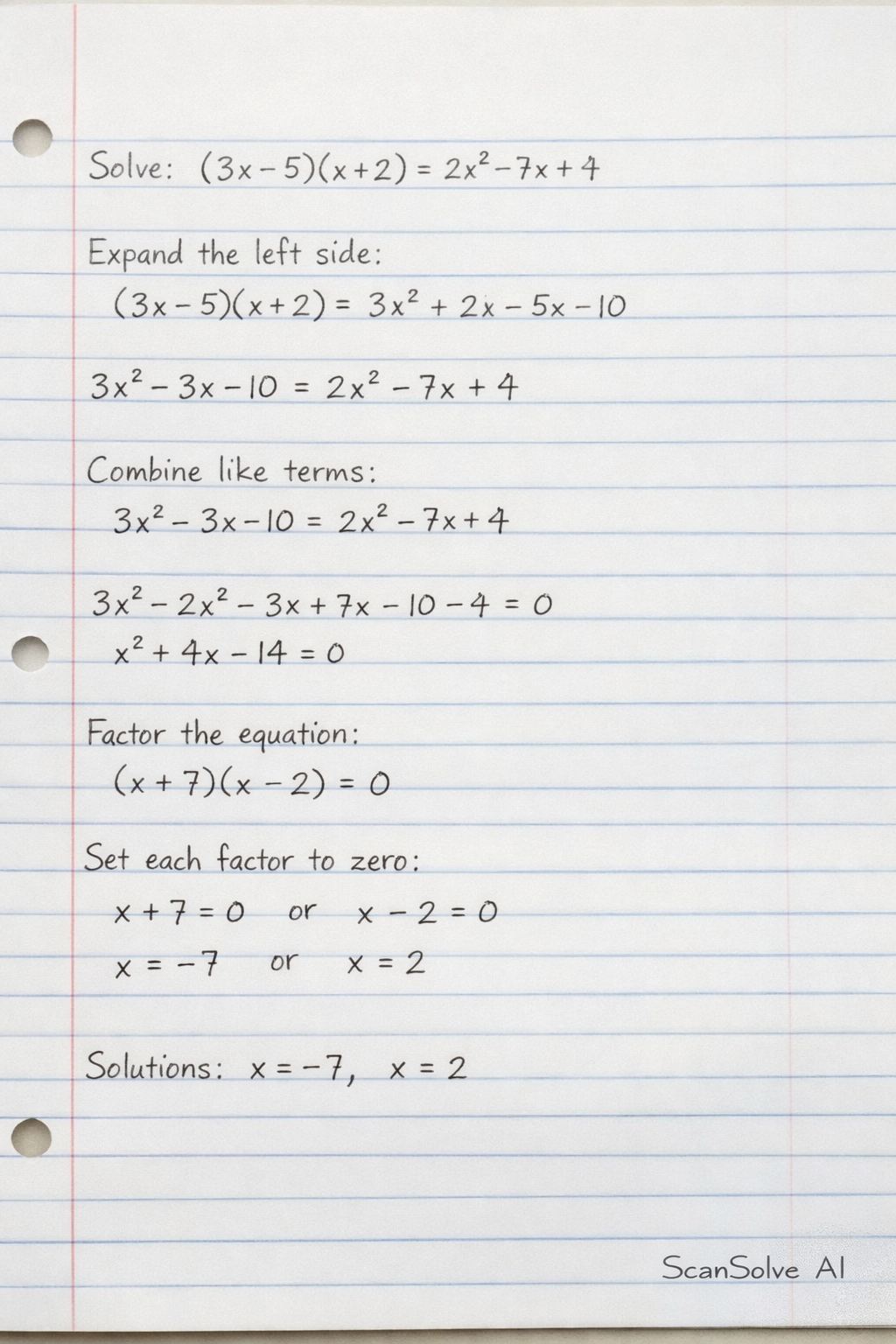 Handwritten step-by-step solution preview