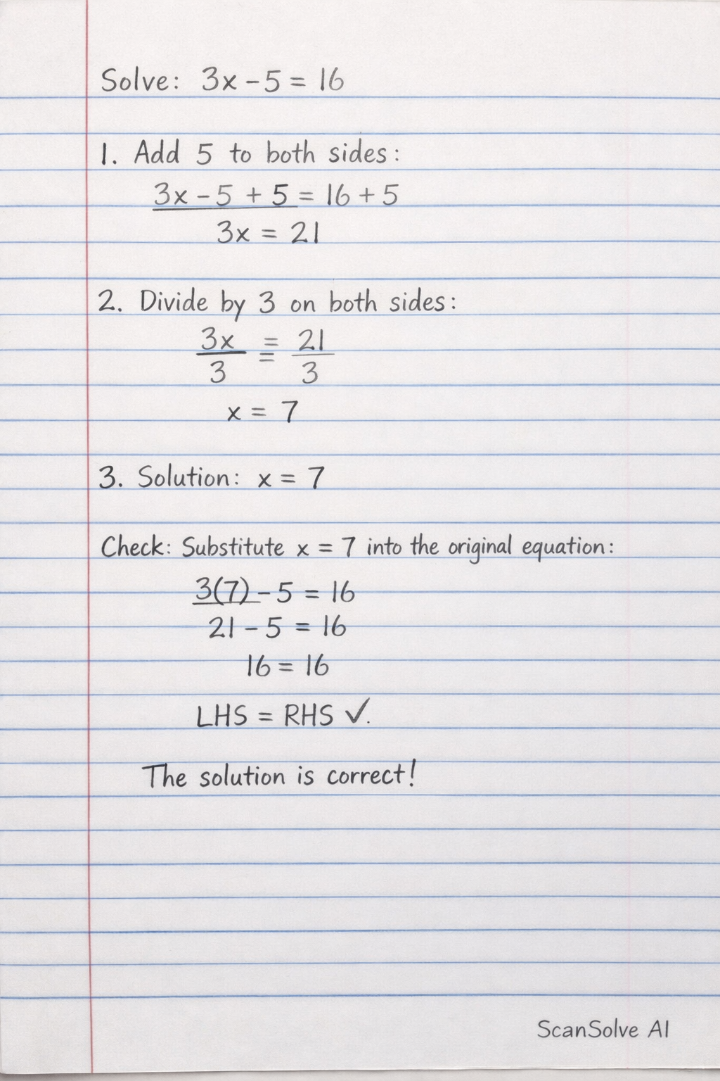 Handwritten step-by-step solution preview