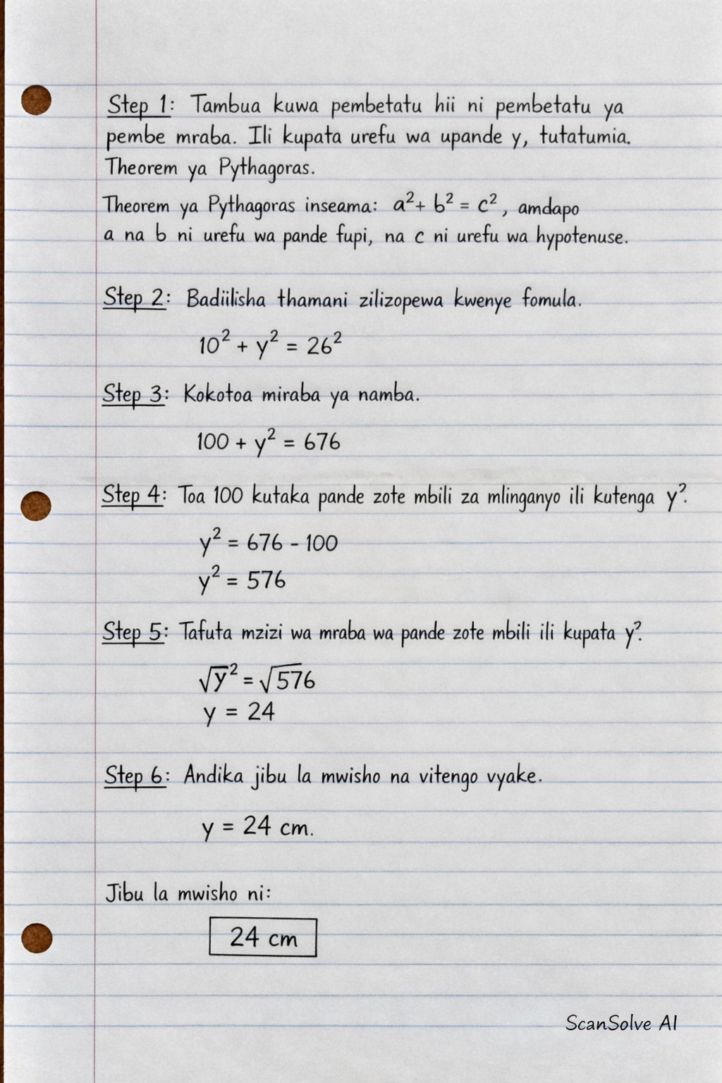 Handwritten step-by-step solution preview