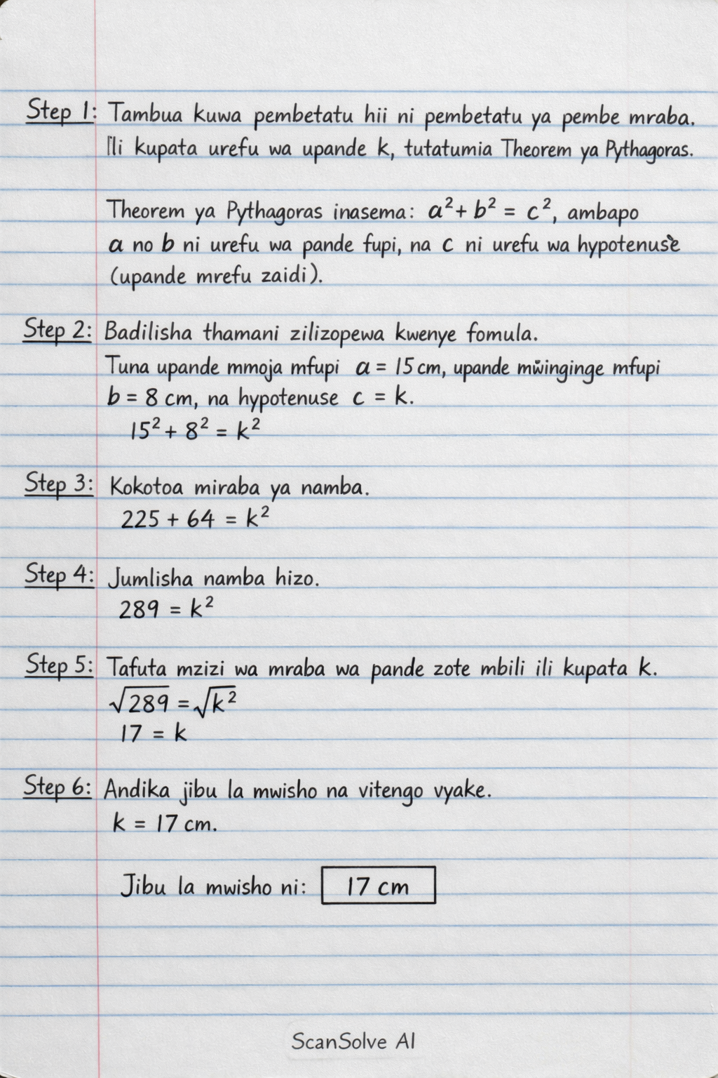 Handwritten step-by-step solution preview