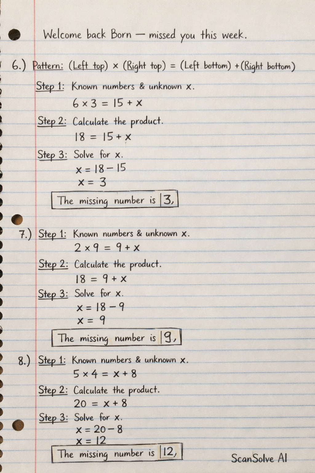 Handwritten step-by-step solution preview