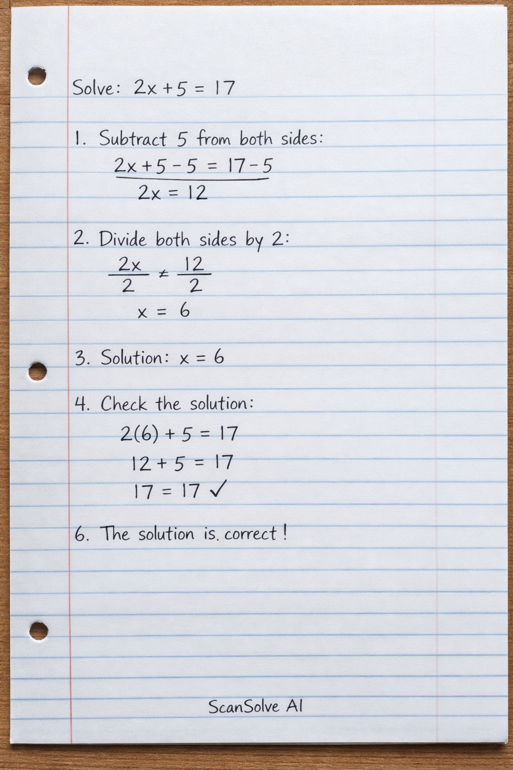 Handwritten step-by-step solution preview