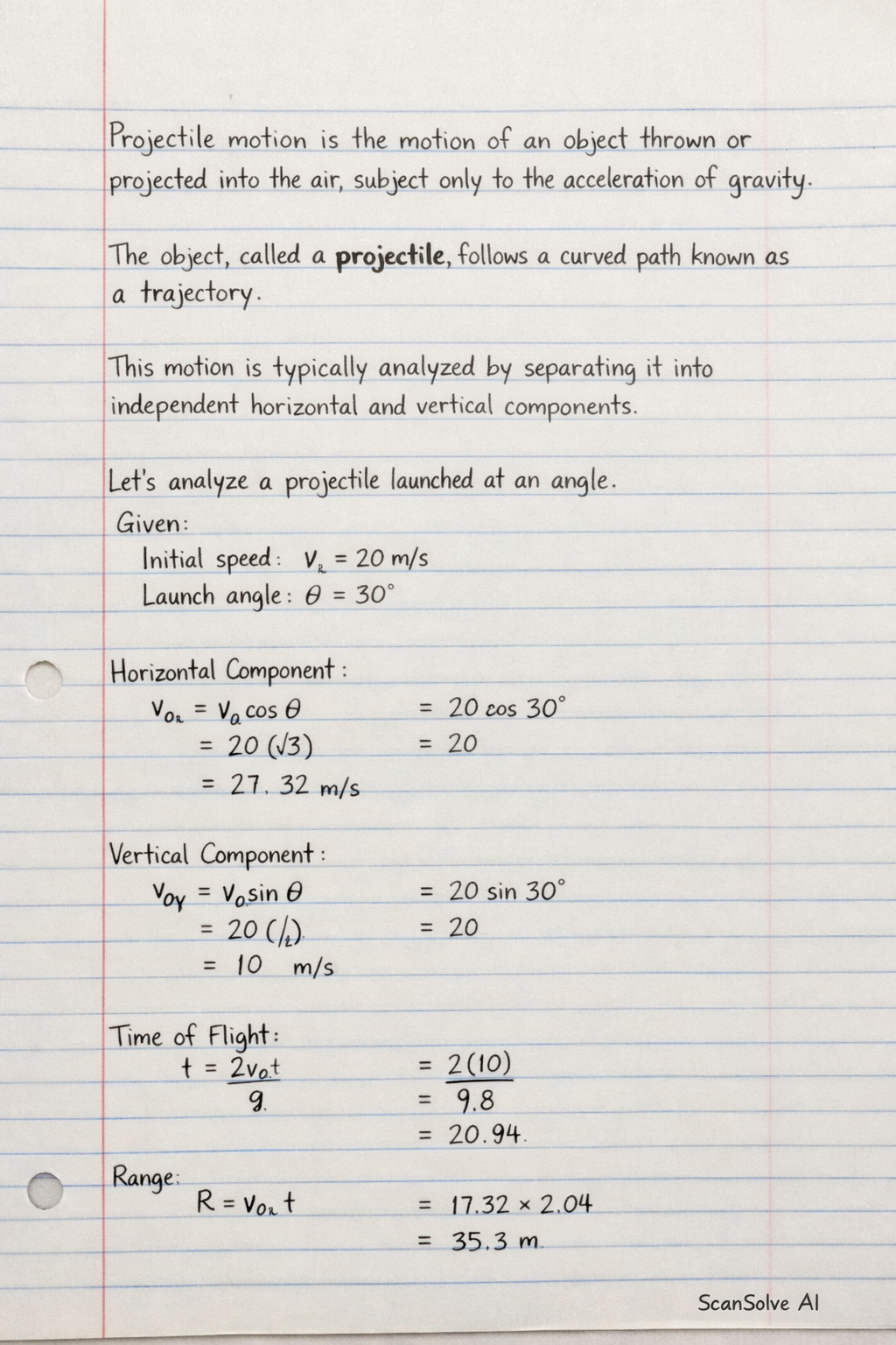 Handwritten step-by-step solution preview