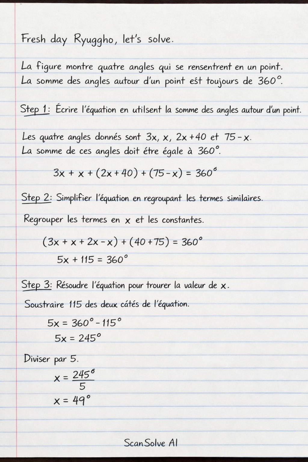Handwritten step-by-step solution preview