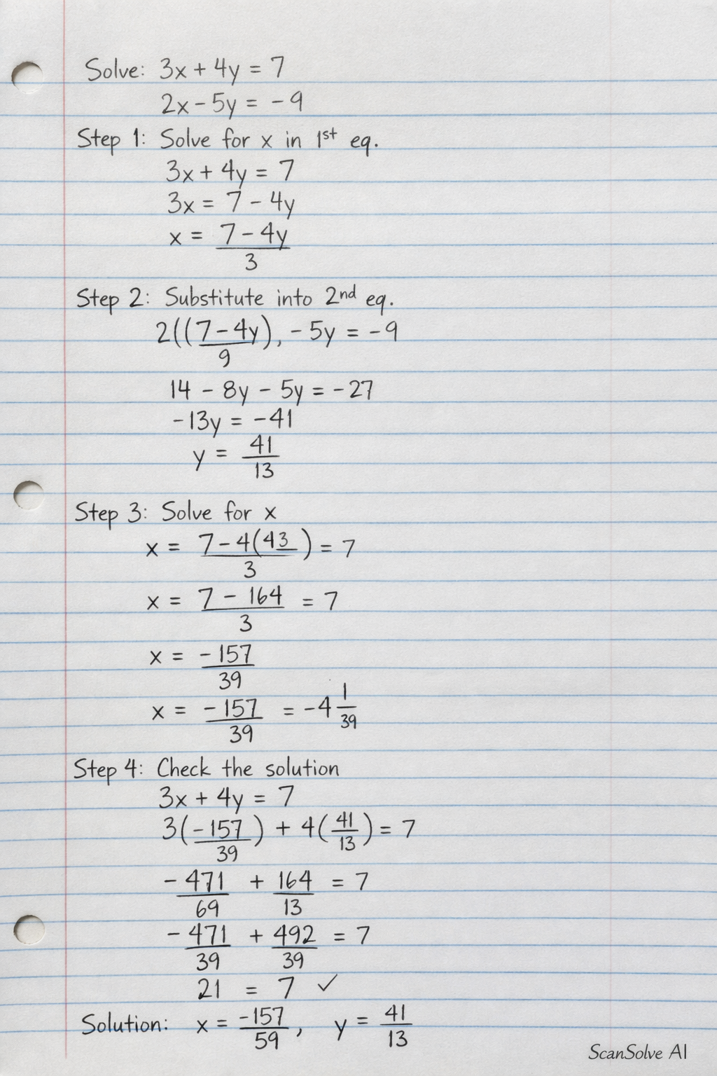 Handwritten step-by-step solution preview