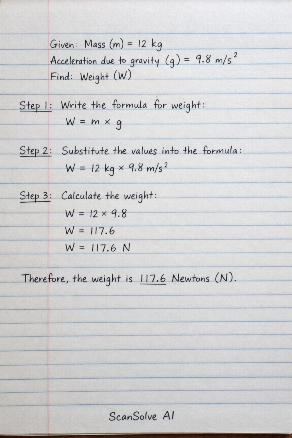 Handwritten step-by-step solution preview