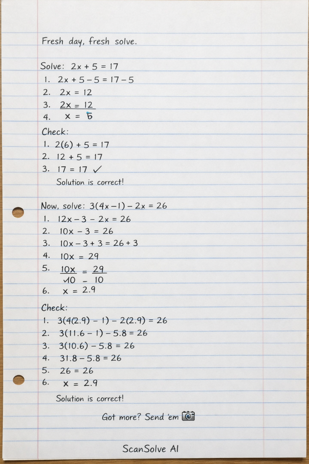 Handwritten step-by-step solution preview