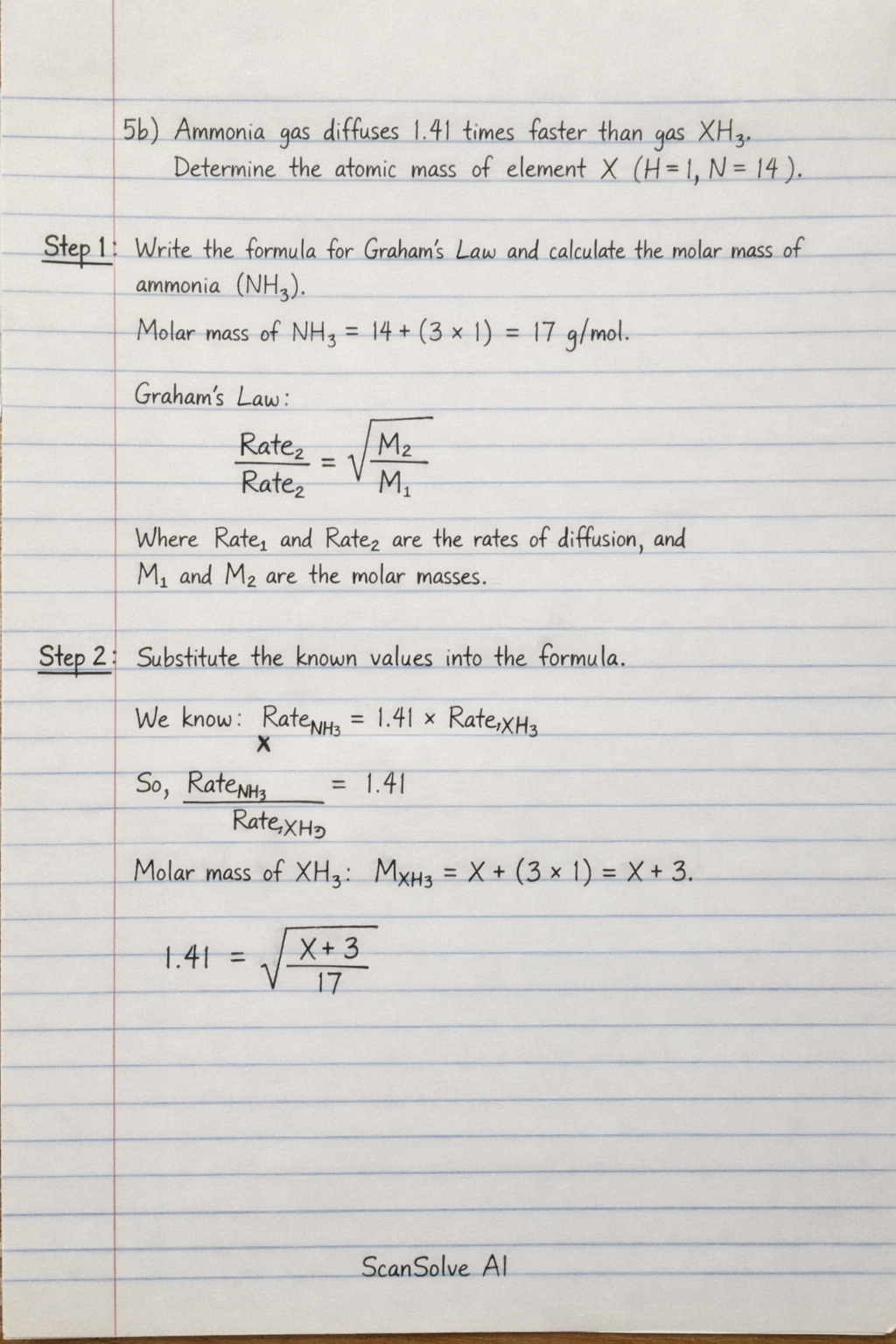 Handwritten step-by-step solution preview