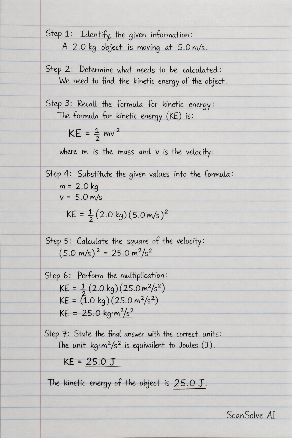 Handwritten step-by-step solution preview