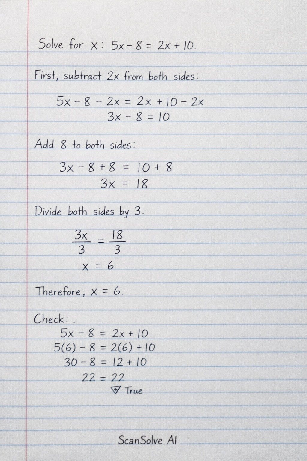 Handwritten step-by-step solution preview