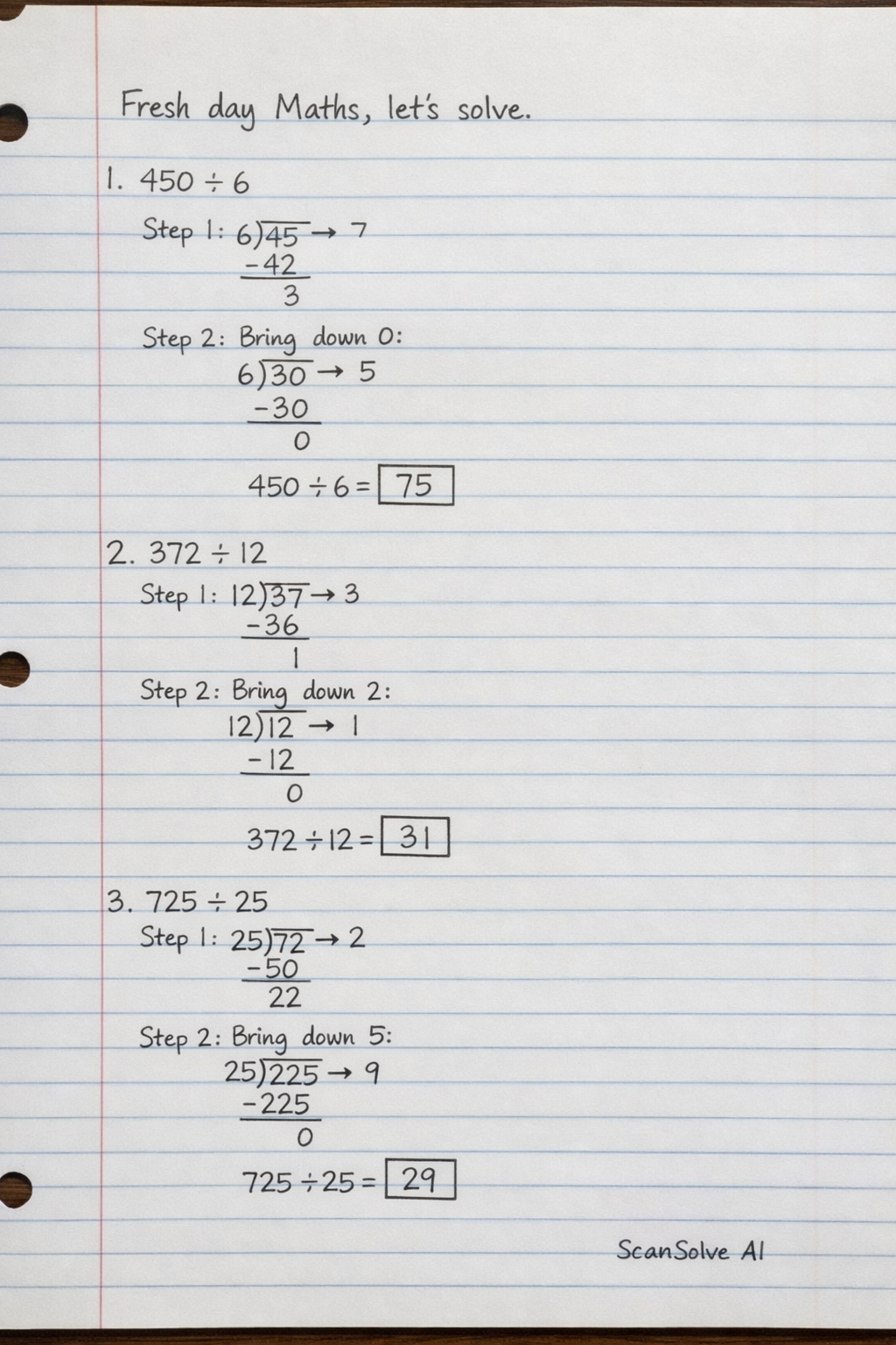 Handwritten step-by-step solution preview