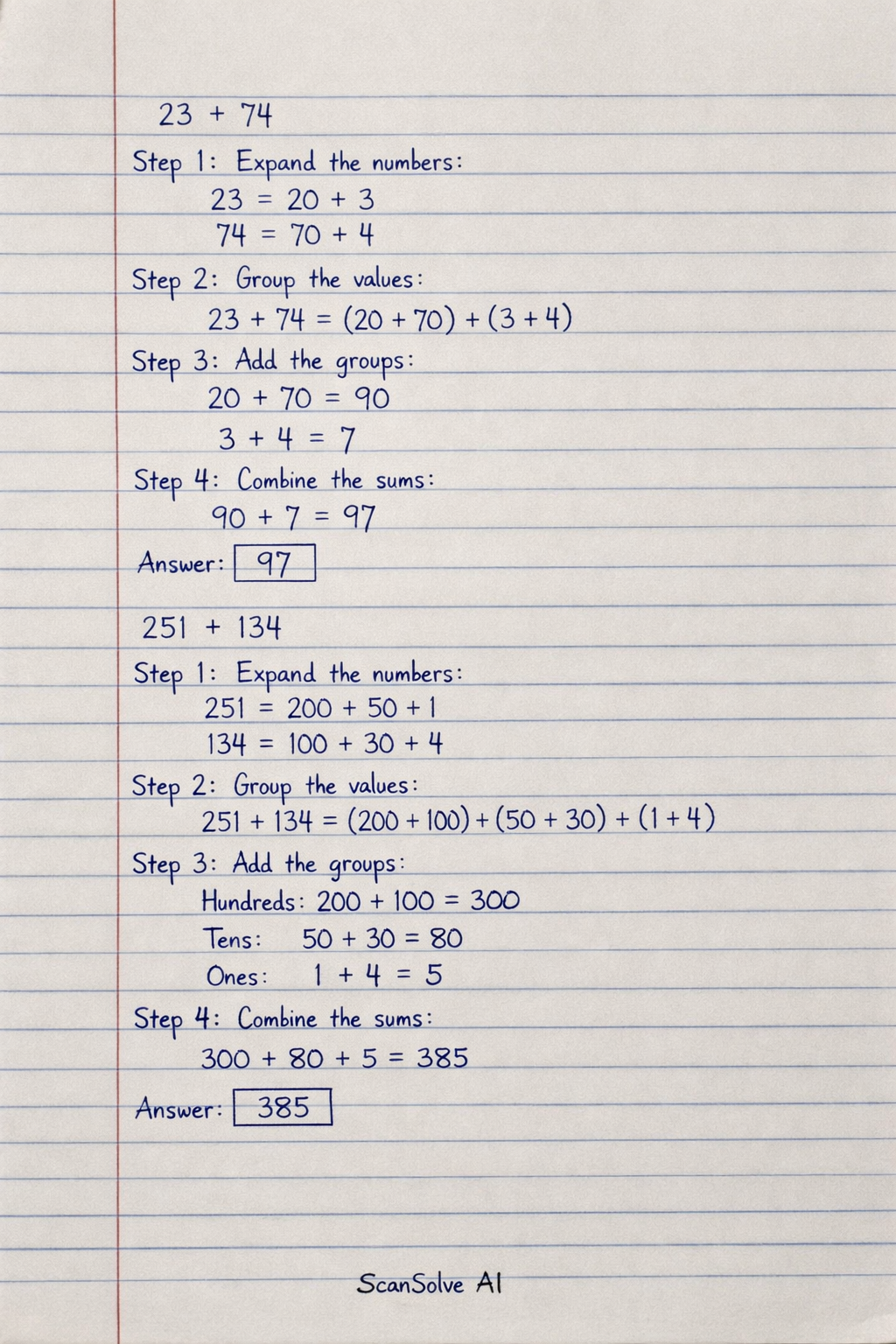Handwritten step-by-step solution preview