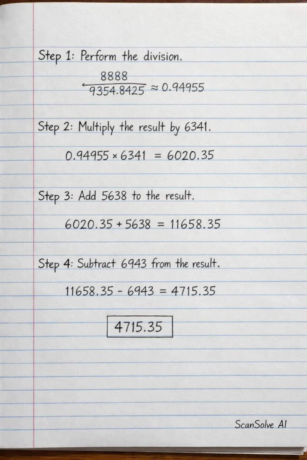Handwritten step-by-step solution preview