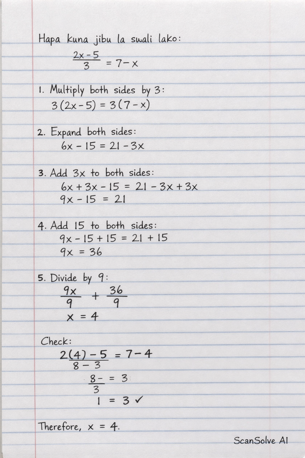 Handwritten step-by-step solution preview