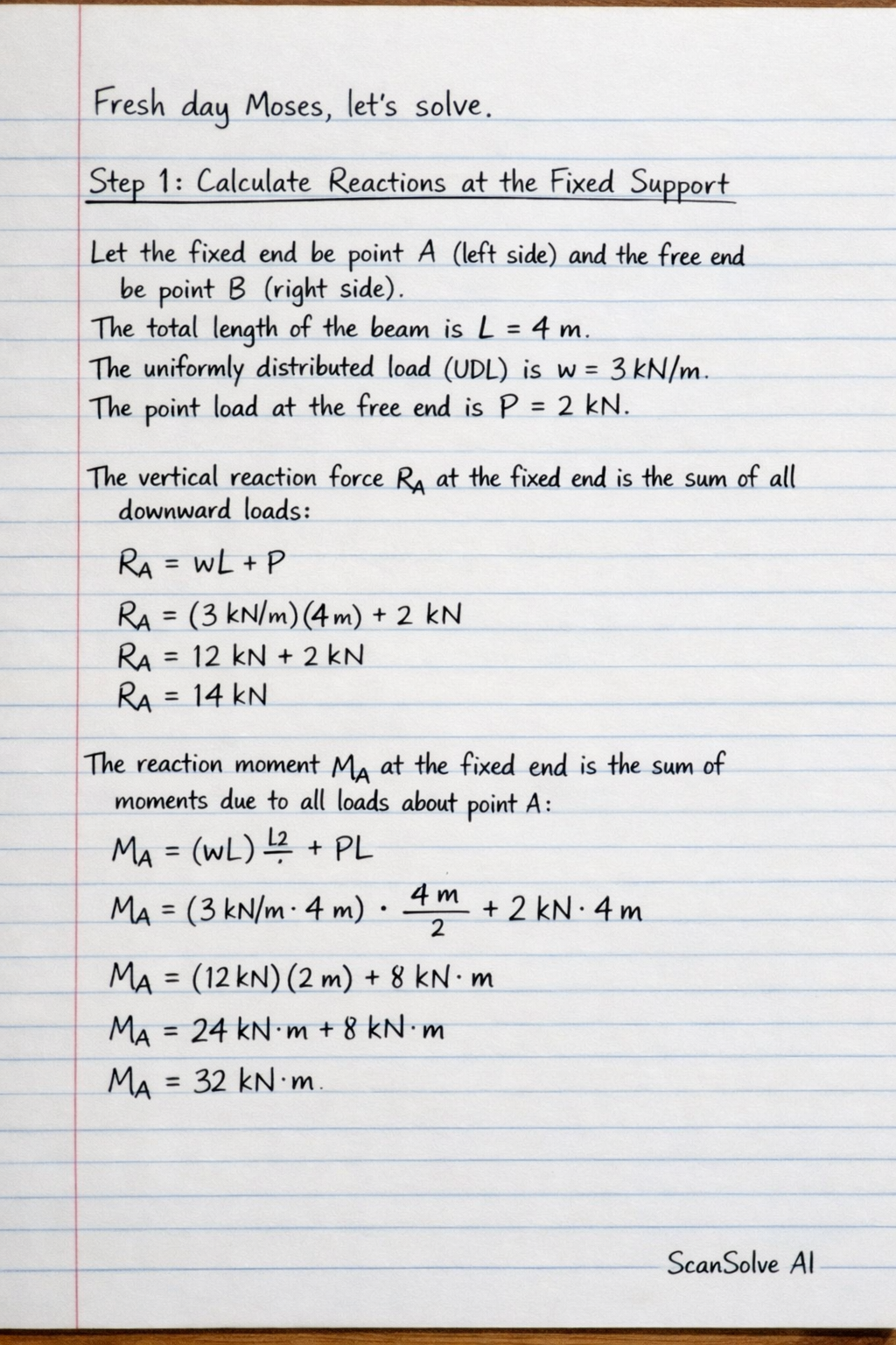 Handwritten step-by-step solution preview