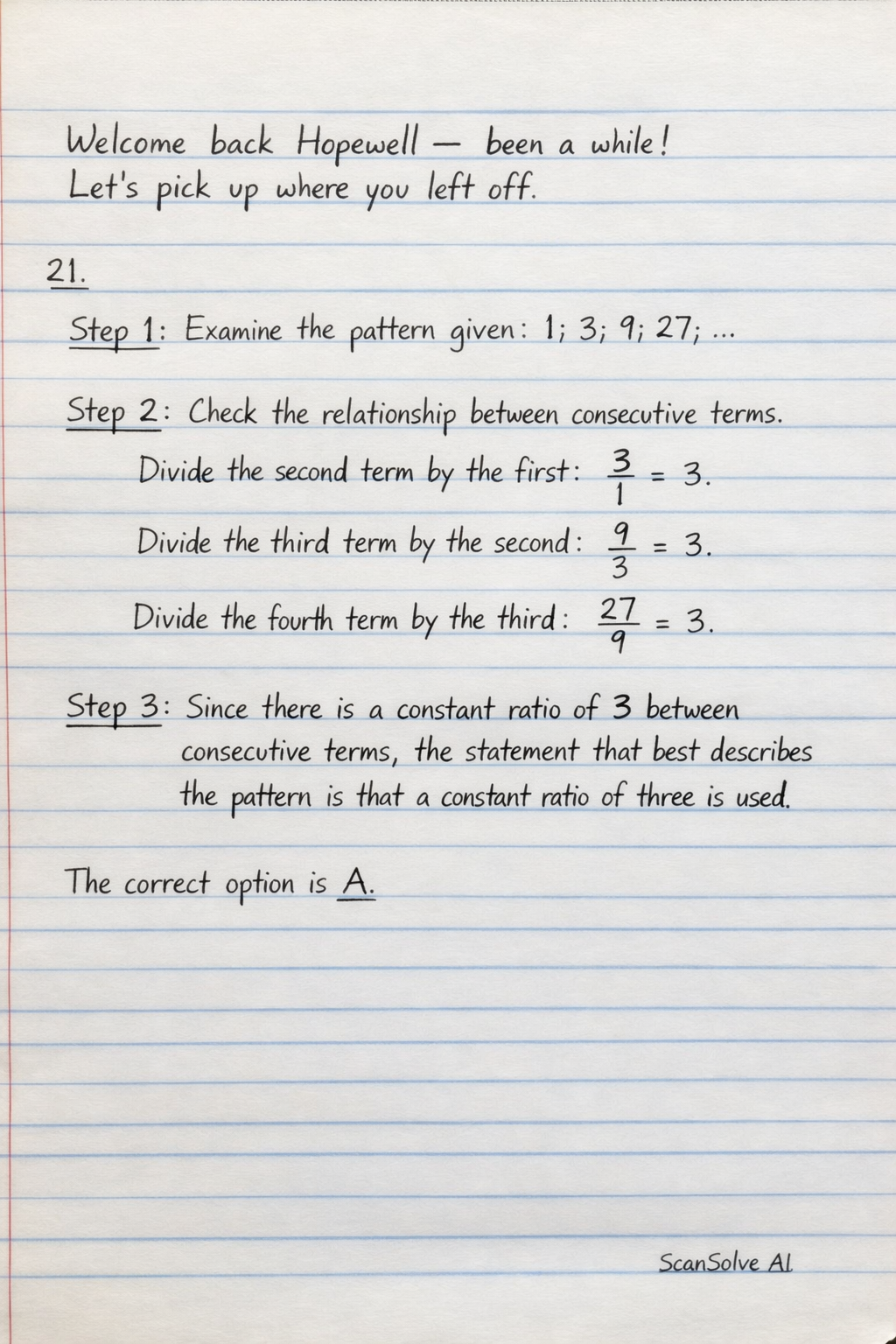 Handwritten step-by-step solution preview