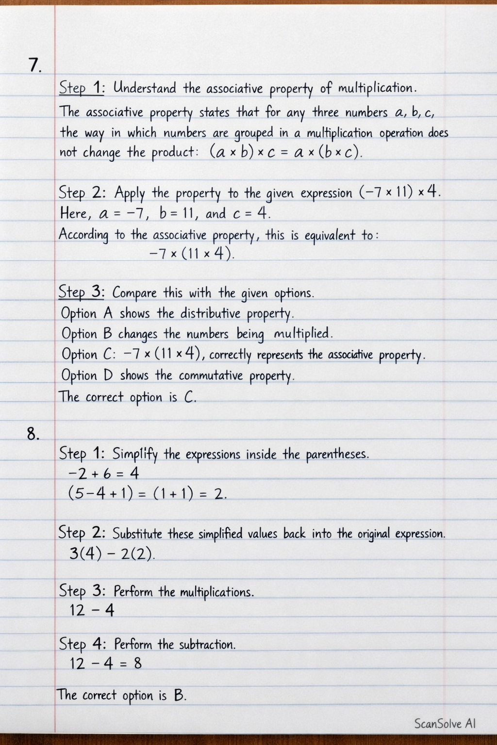 Handwritten step-by-step solution preview