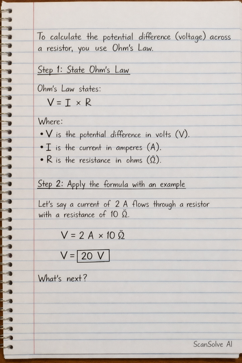 Handwritten step-by-step solution preview