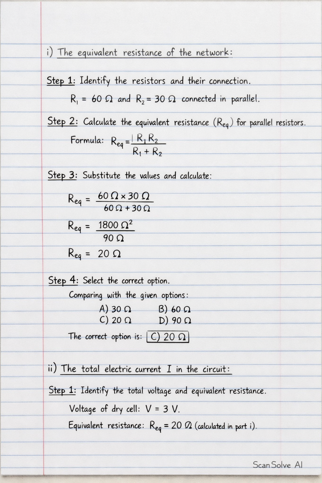 Handwritten step-by-step solution preview