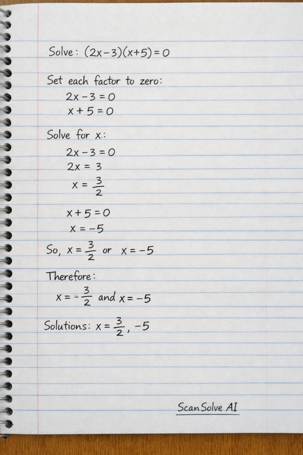 Handwritten step-by-step solution preview