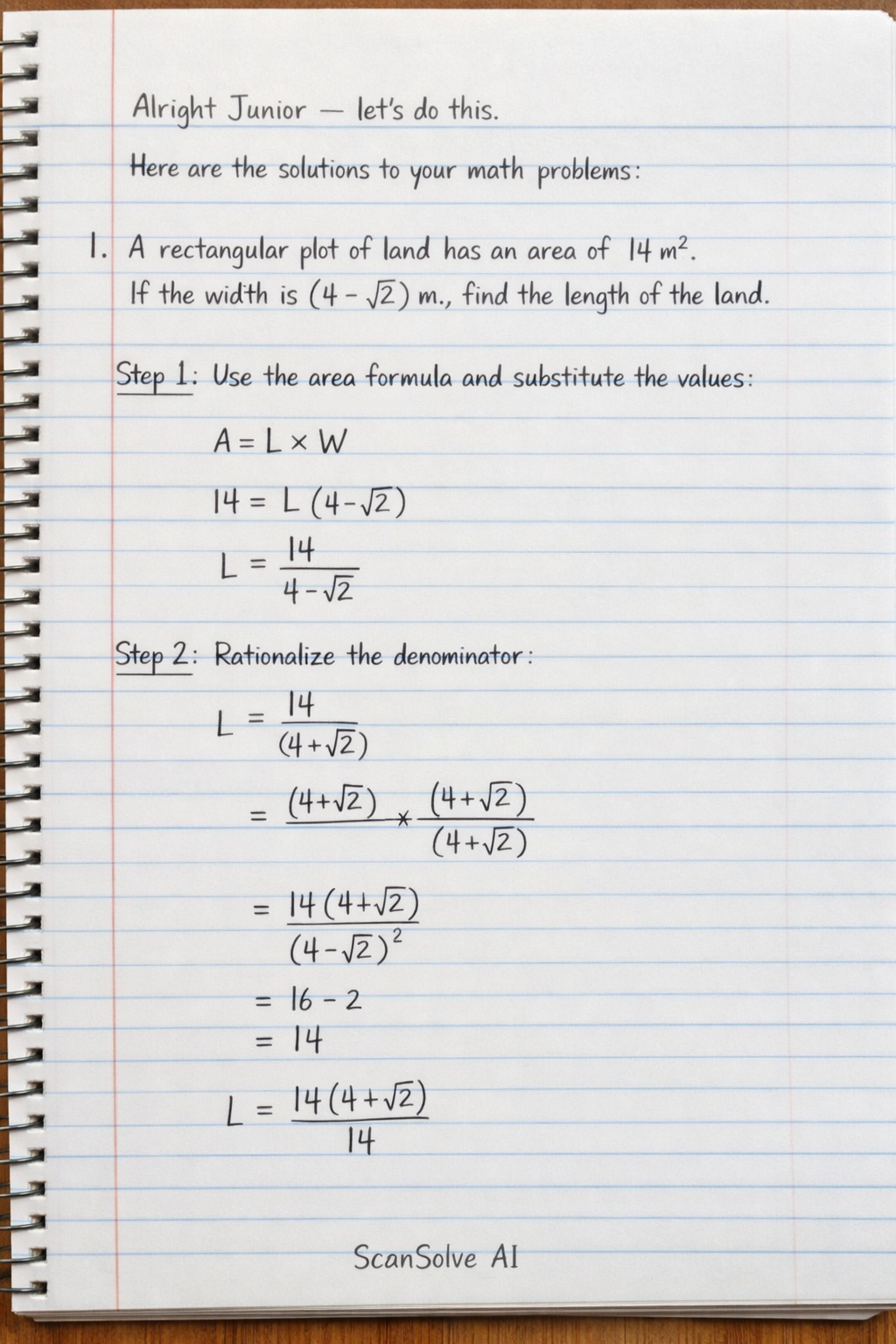 Handwritten step-by-step solution preview