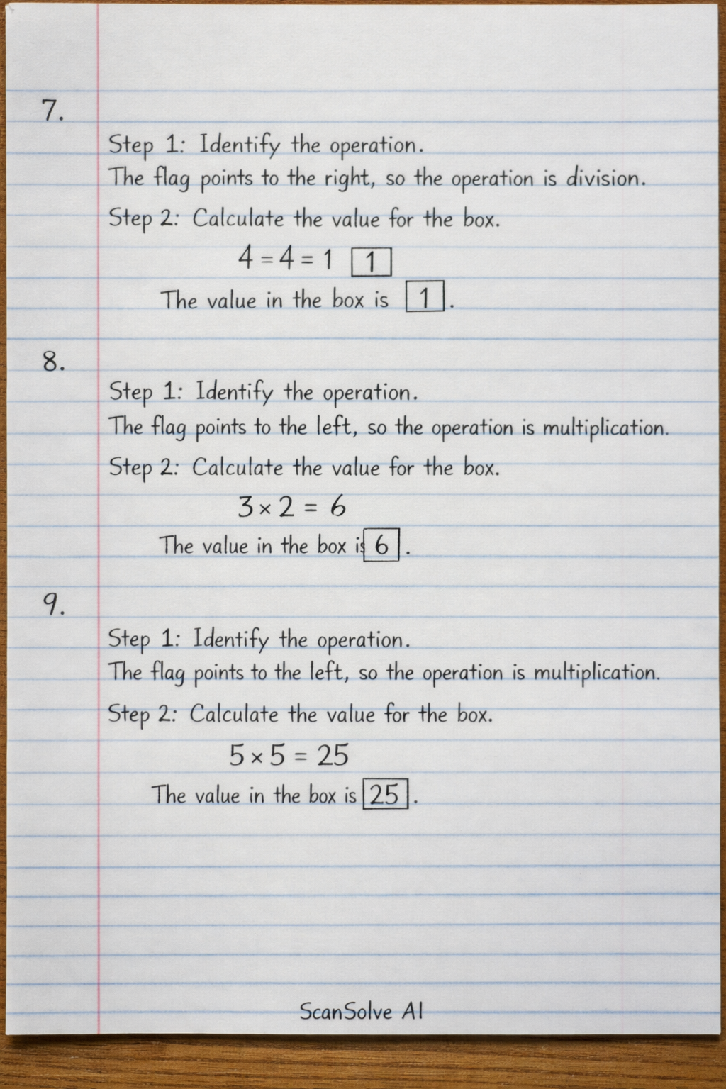 Handwritten step-by-step solution preview