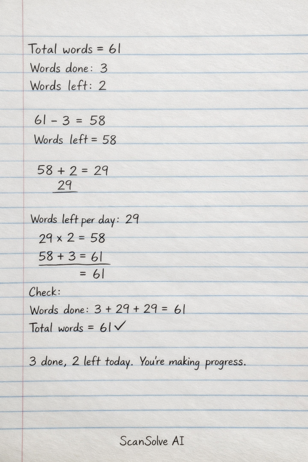 Handwritten step-by-step solution preview