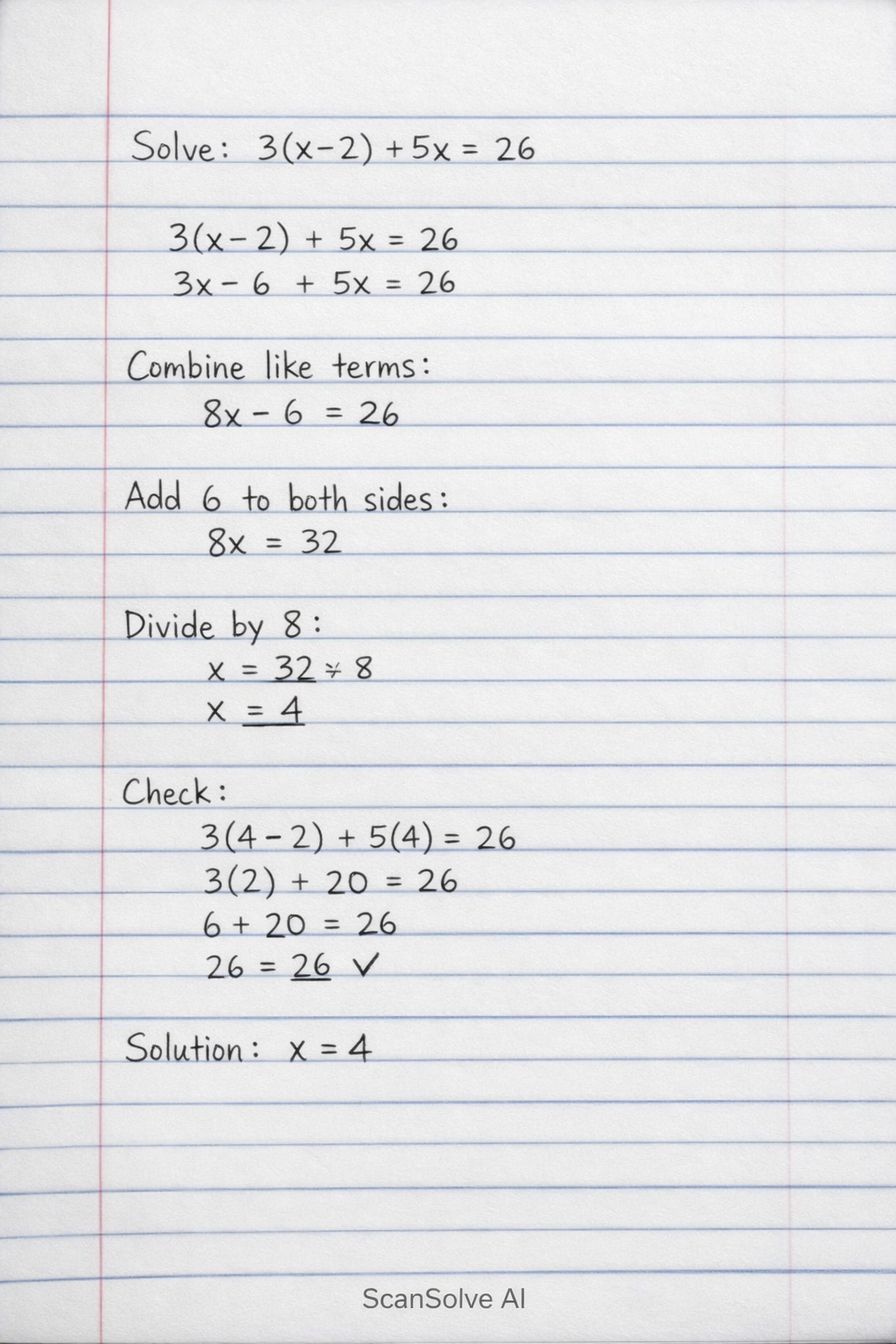 Handwritten step-by-step solution preview
