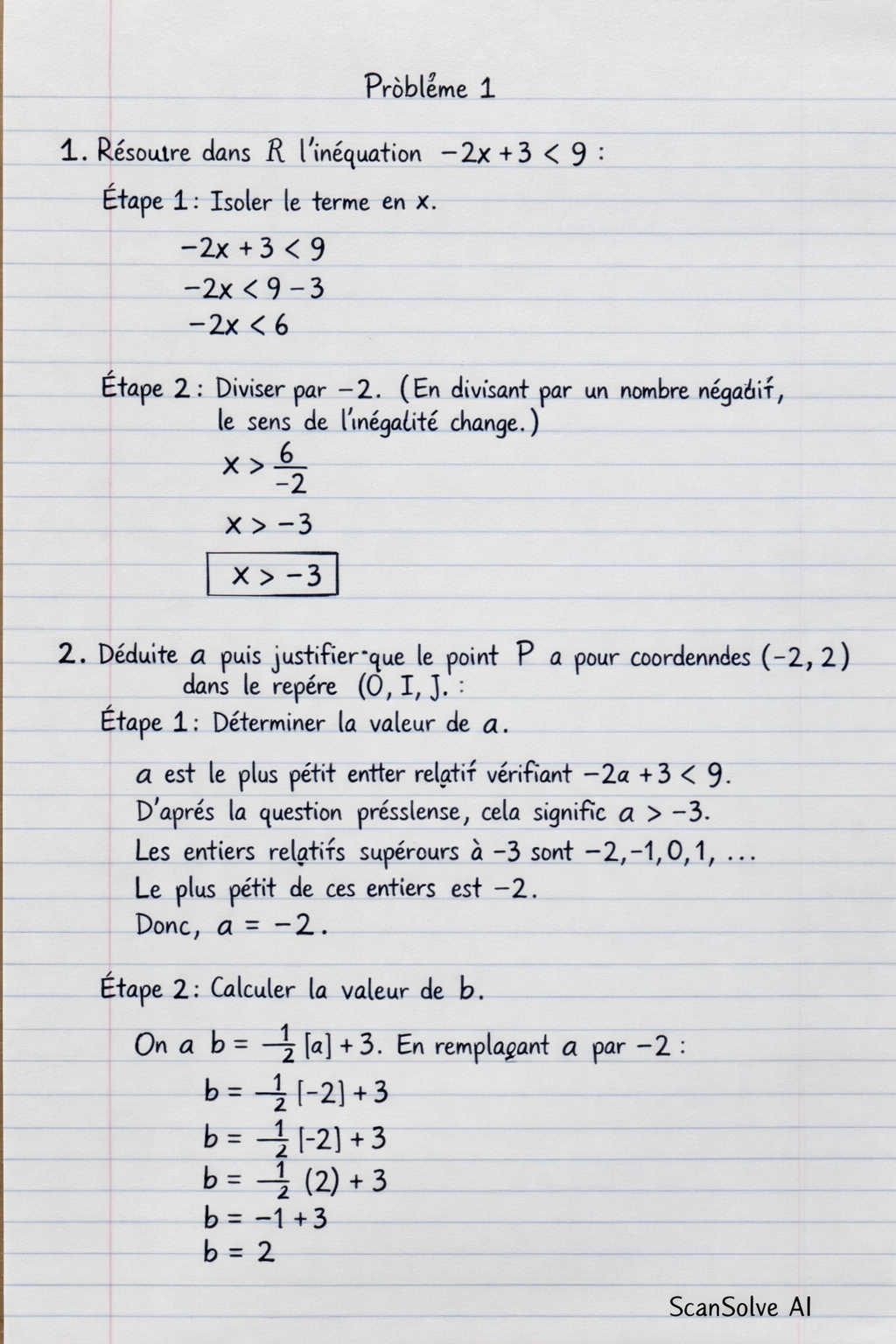 Handwritten step-by-step solution preview