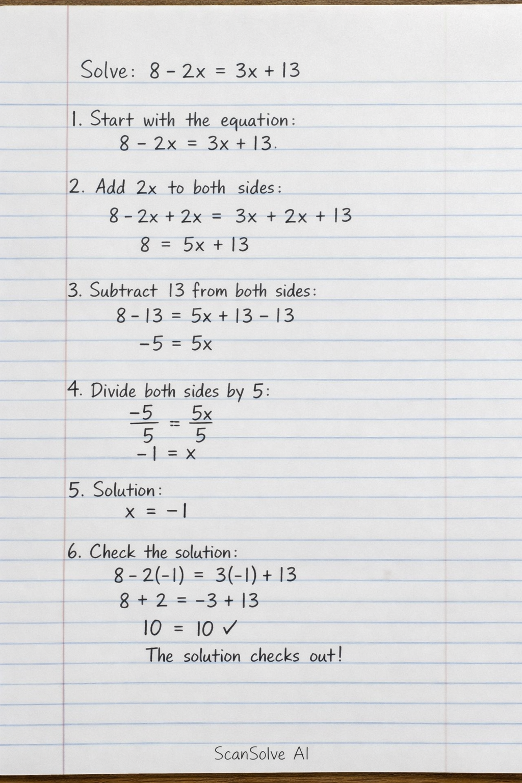 Handwritten step-by-step solution preview