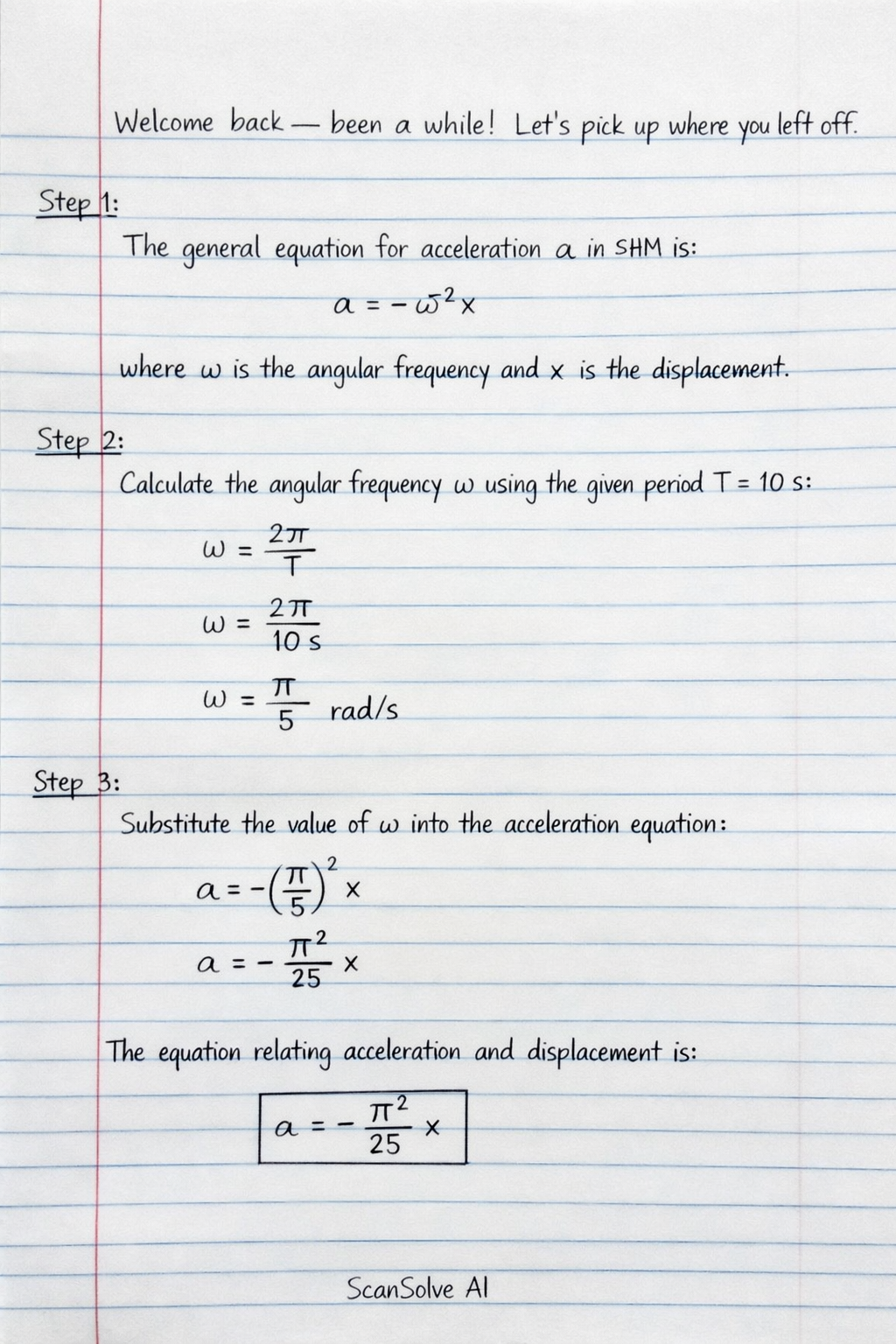 Handwritten step-by-step solution preview