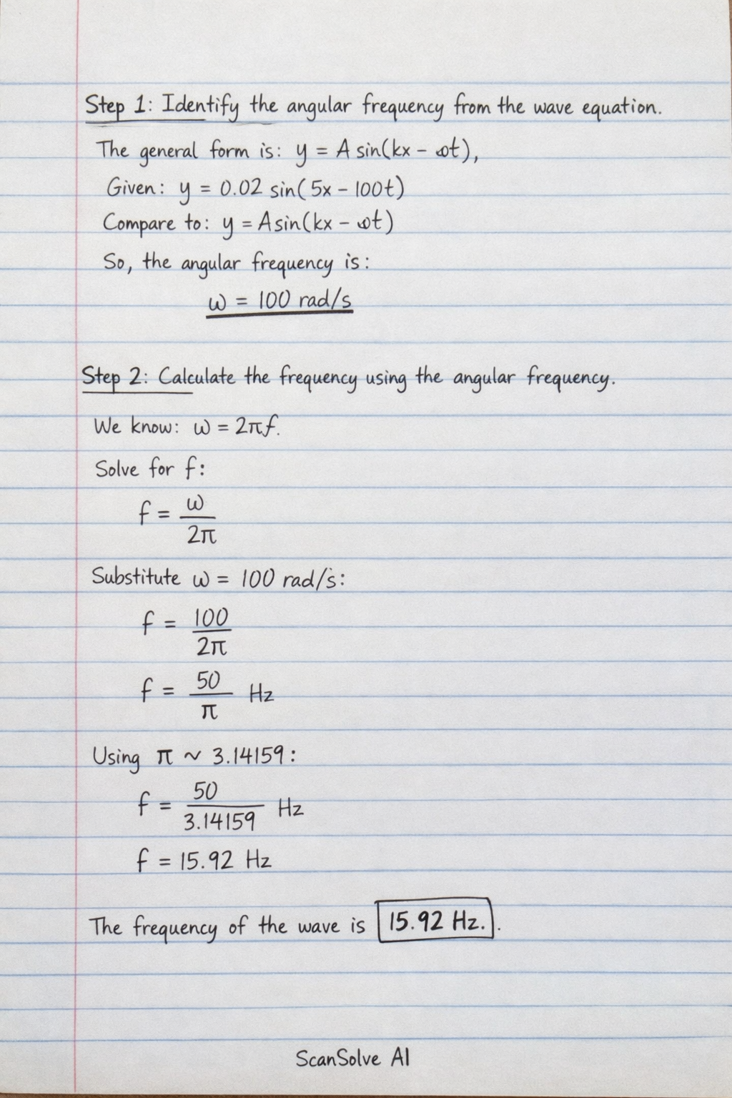 Handwritten step-by-step solution preview