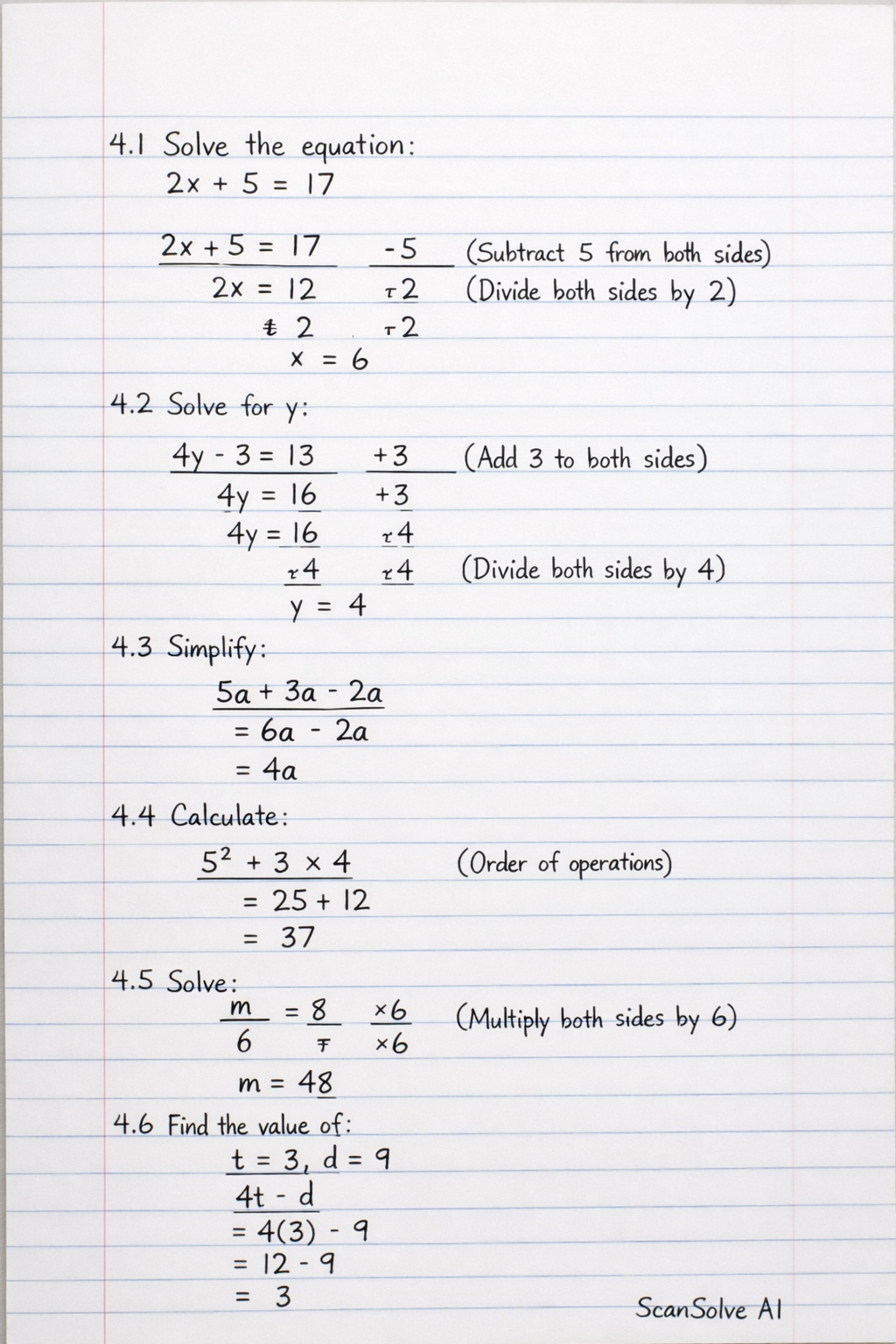 Handwritten step-by-step solution preview