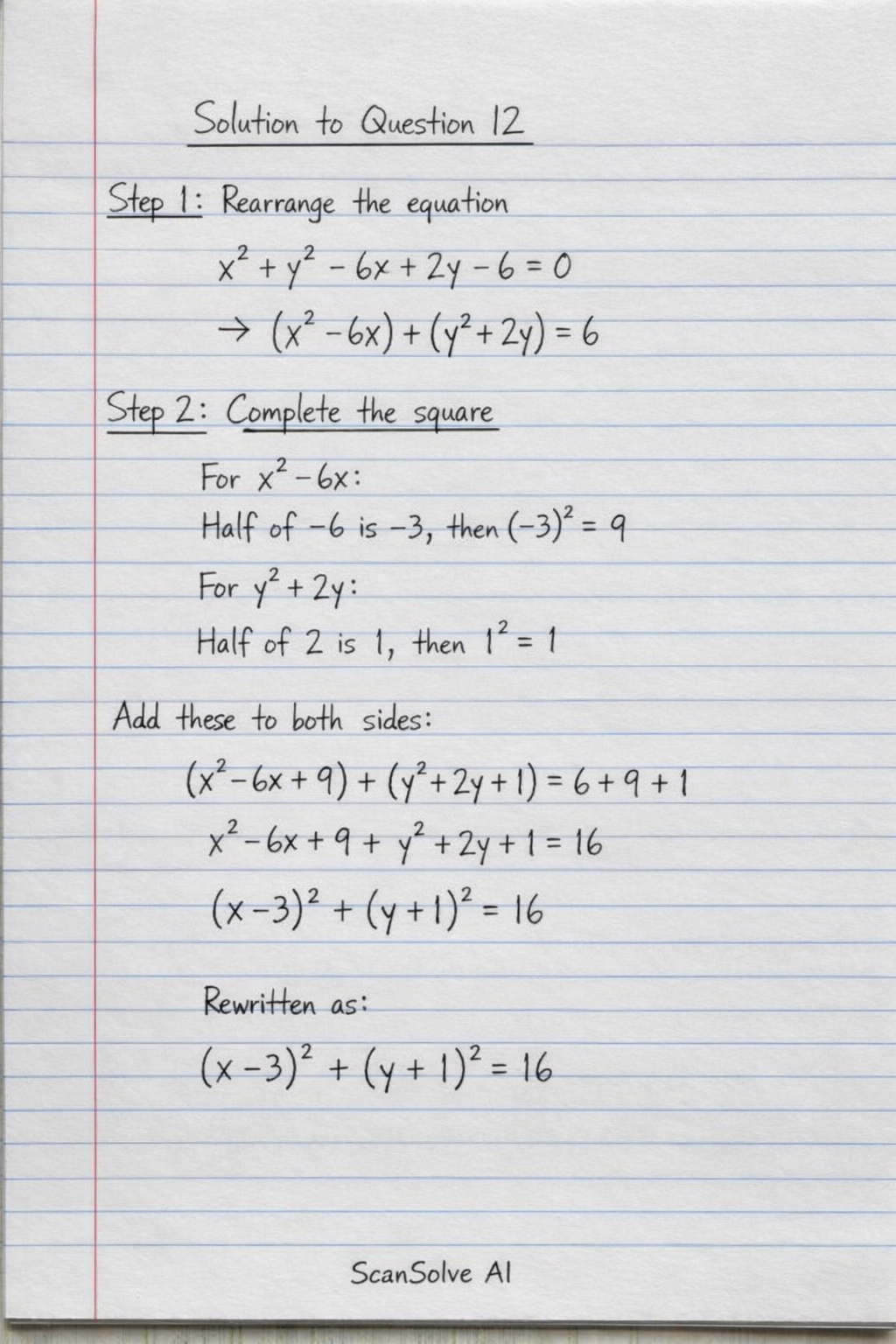 Handwritten step-by-step solution preview