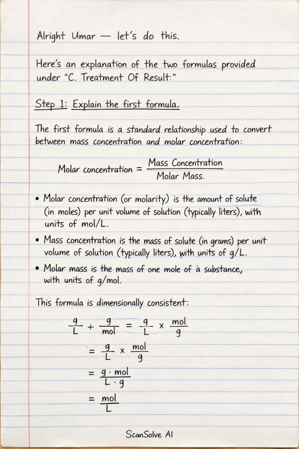 Handwritten step-by-step solution preview