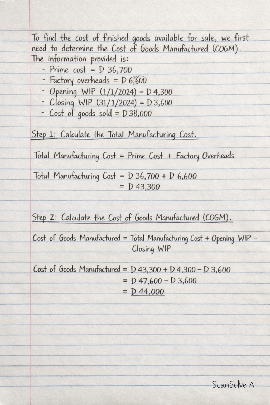 Handwritten step-by-step solution preview