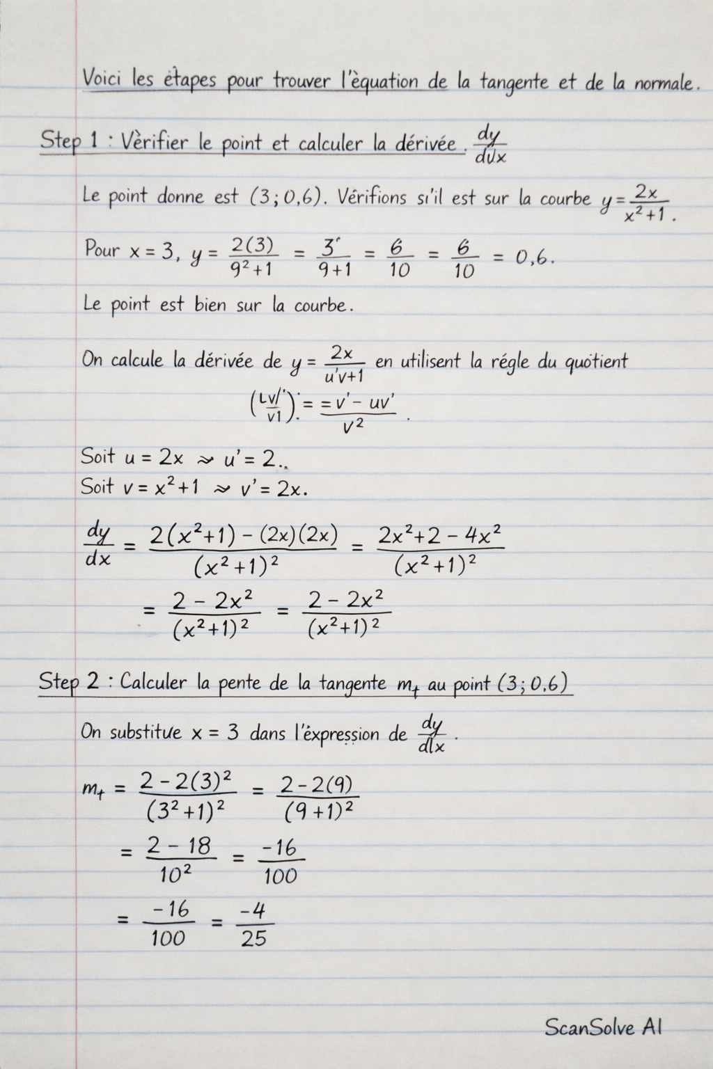 Handwritten step-by-step solution preview