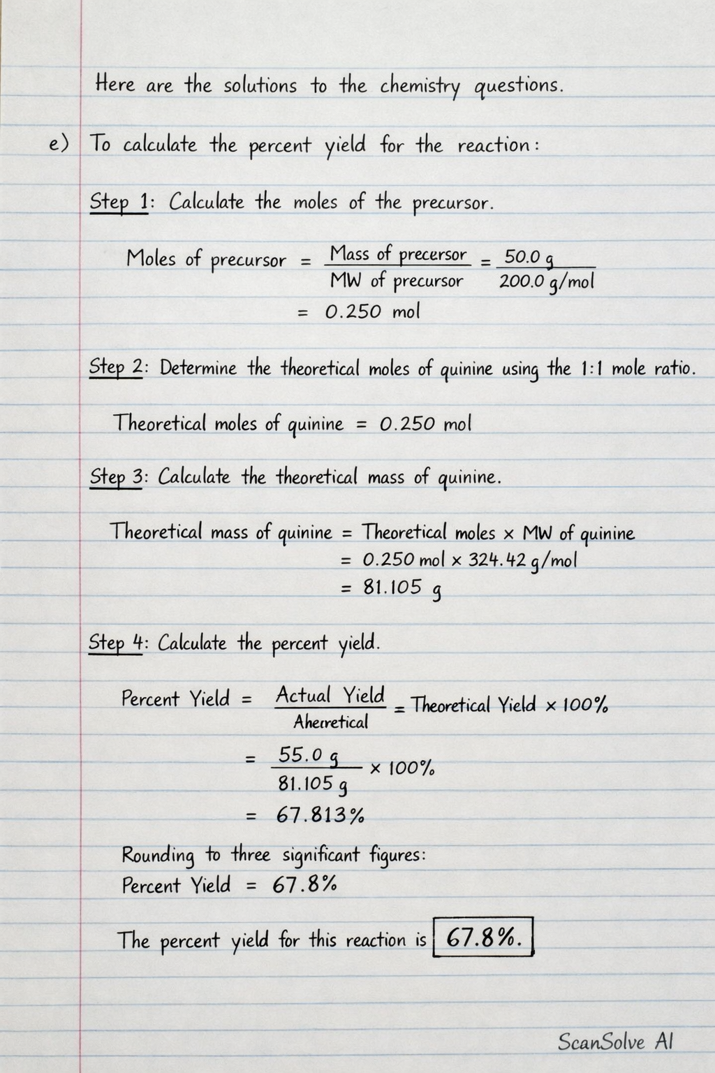 Handwritten step-by-step solution preview