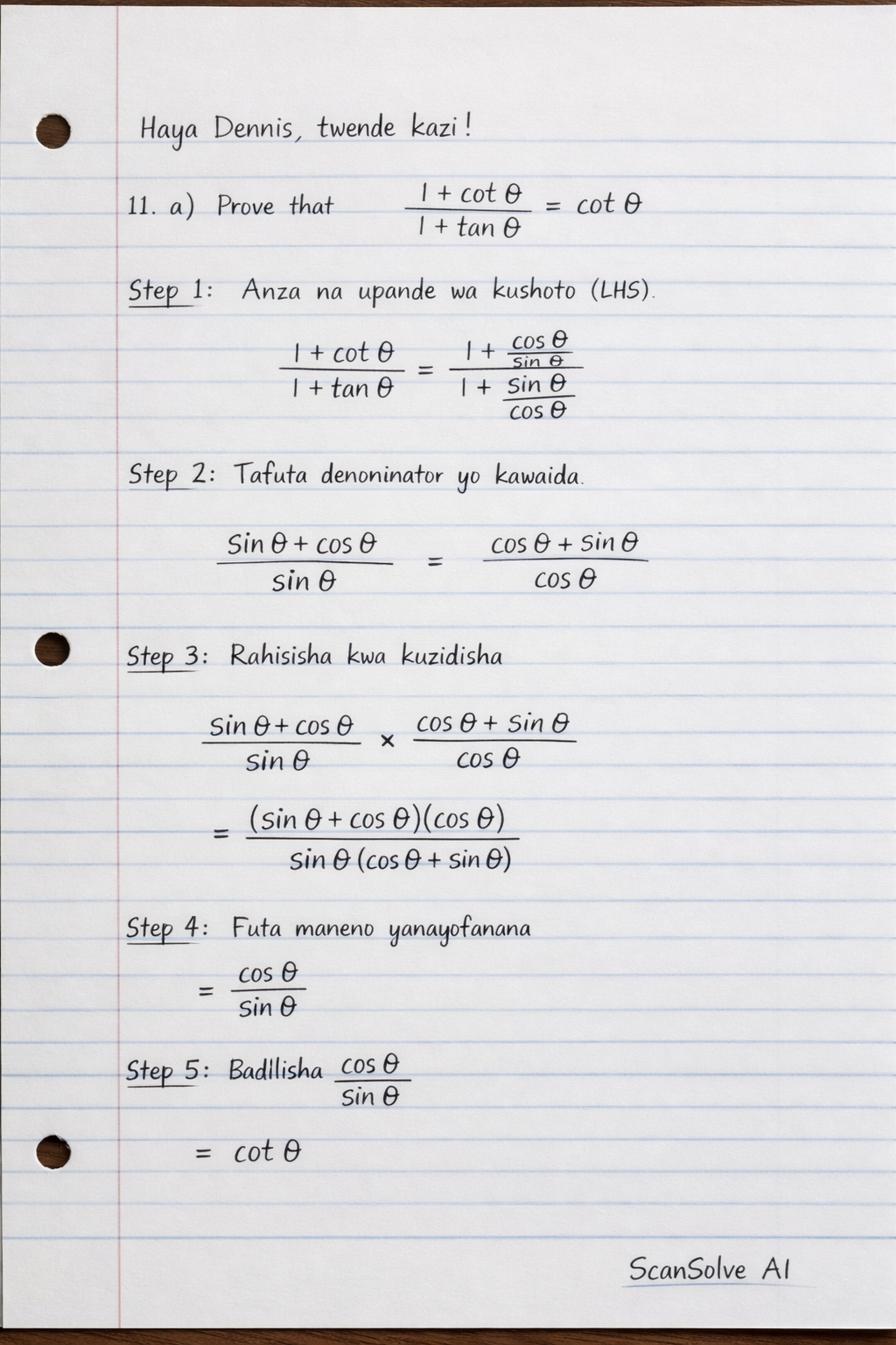 Handwritten step-by-step solution preview
