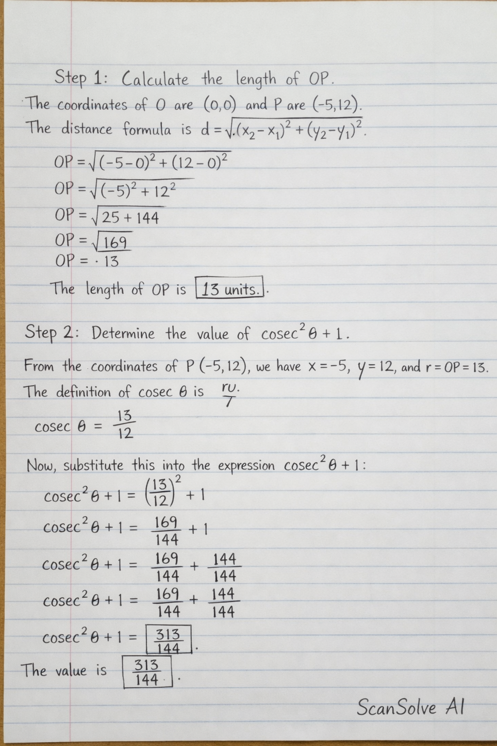 Handwritten step-by-step solution preview