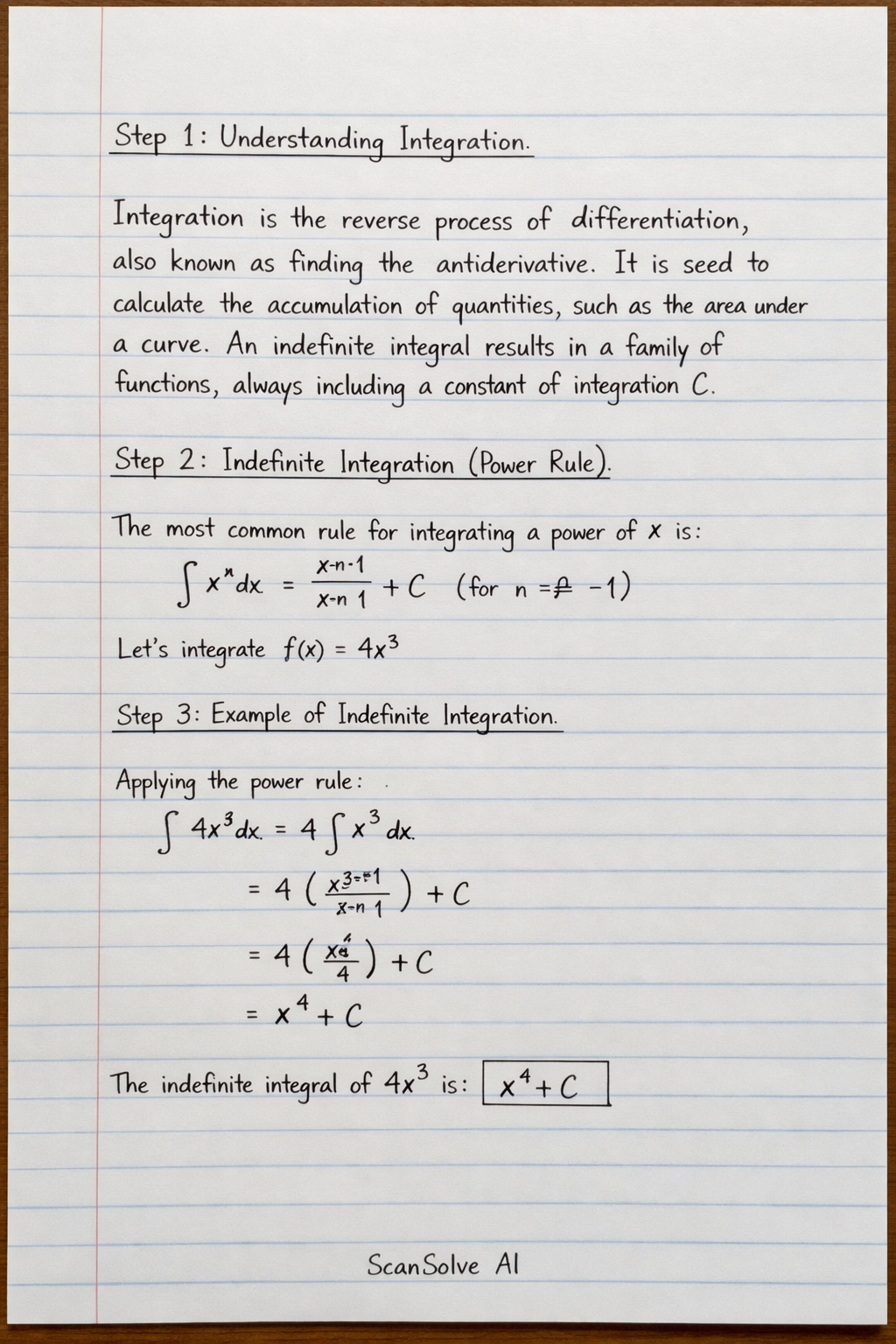 Handwritten step-by-step solution preview