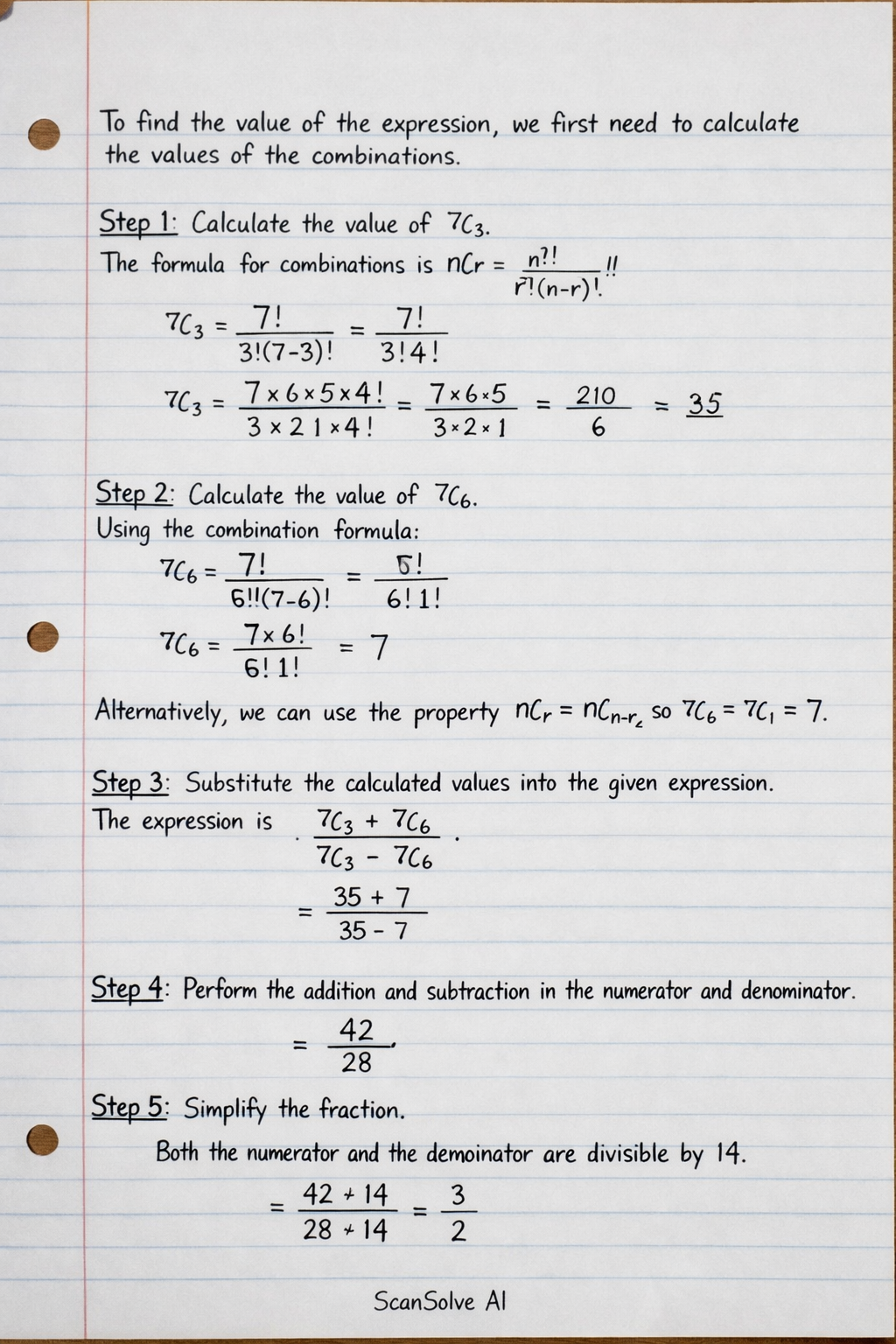 Handwritten step-by-step solution preview