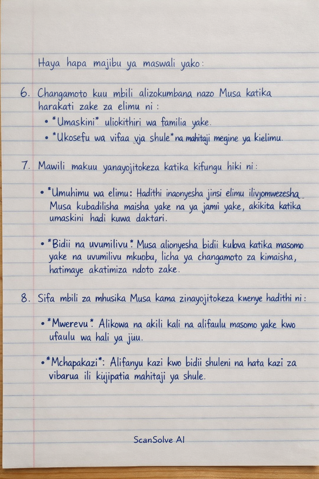Handwritten step-by-step solution preview