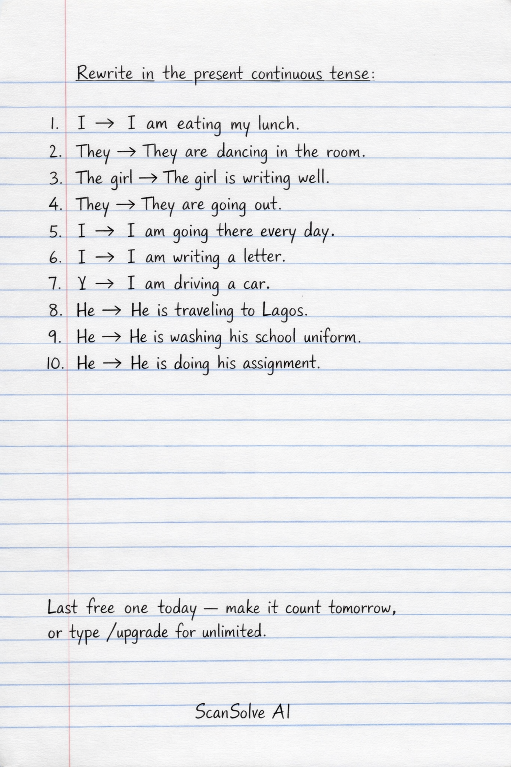 Handwritten step-by-step solution preview