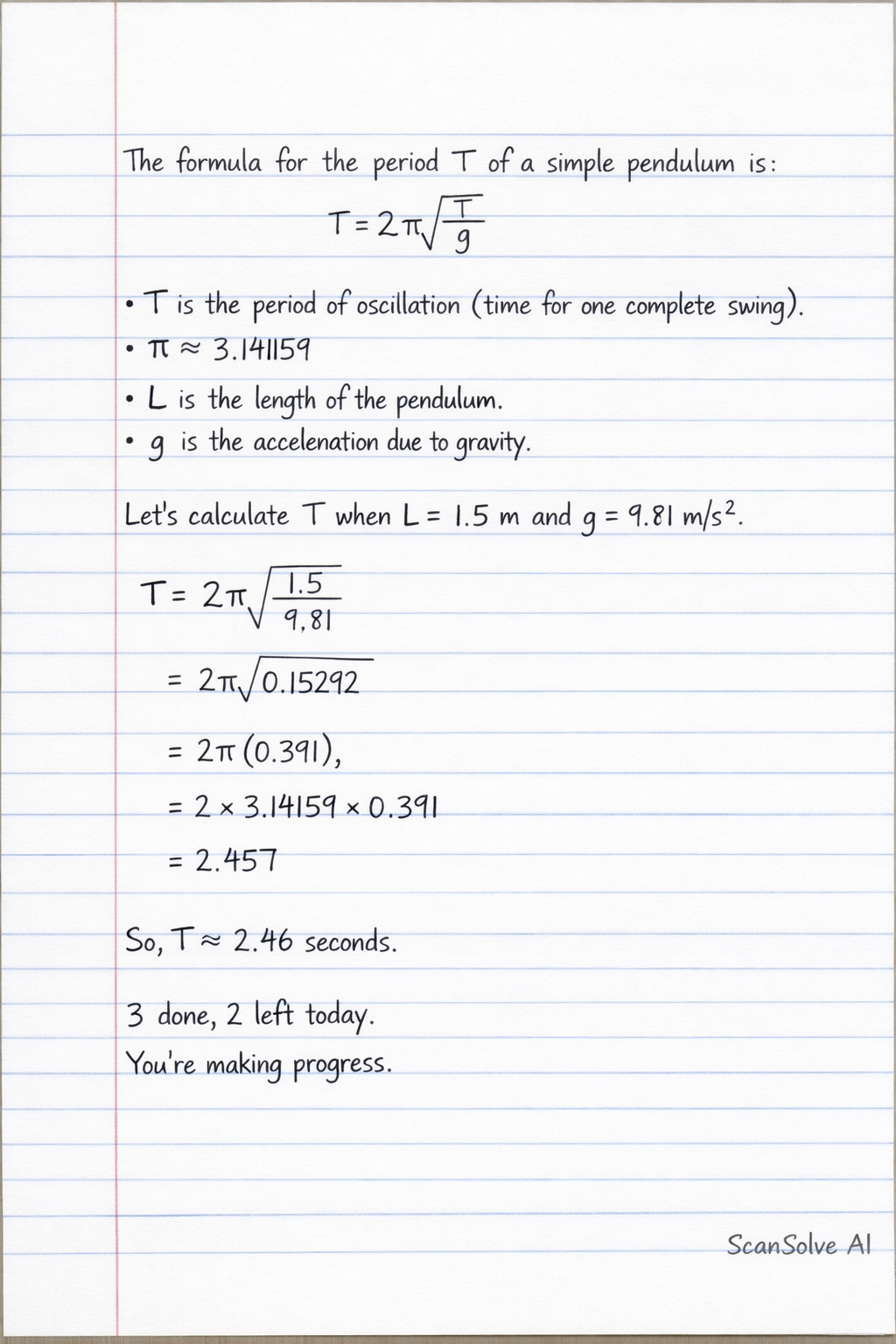Handwritten step-by-step solution preview