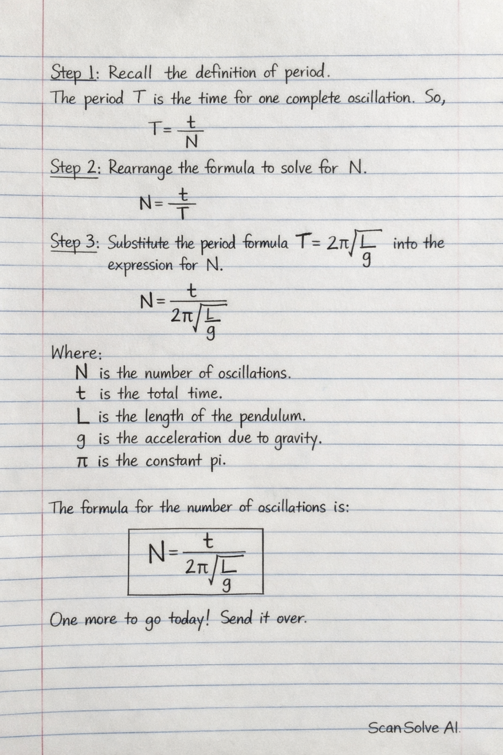 Handwritten step-by-step solution preview