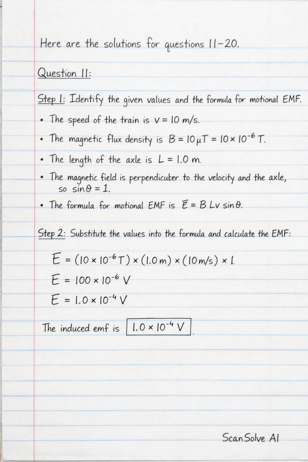 Handwritten step-by-step solution preview