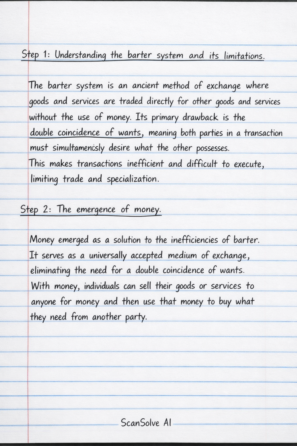 Handwritten step-by-step solution preview