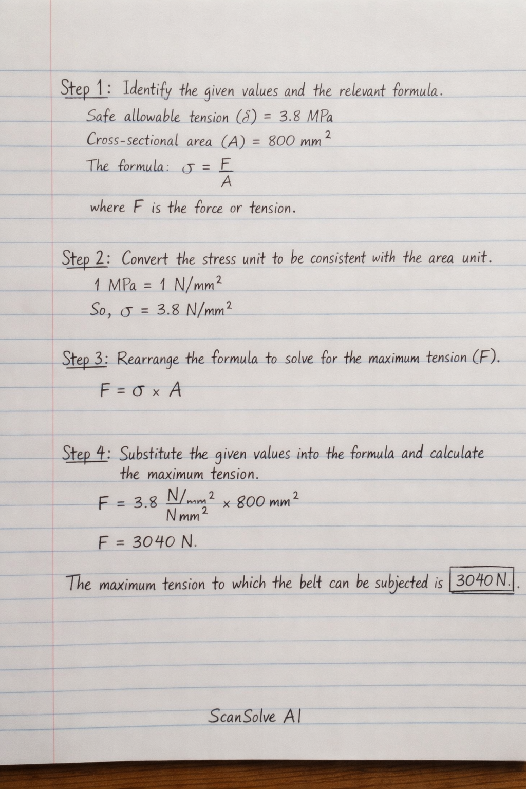 Handwritten step-by-step solution preview
